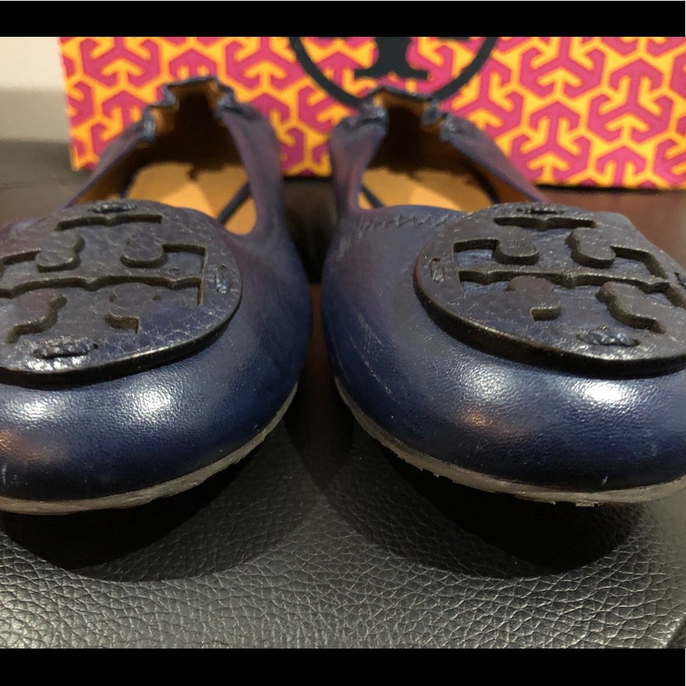 Tory Burch Reva Flats in Royal Blue - Picture 3 of 8